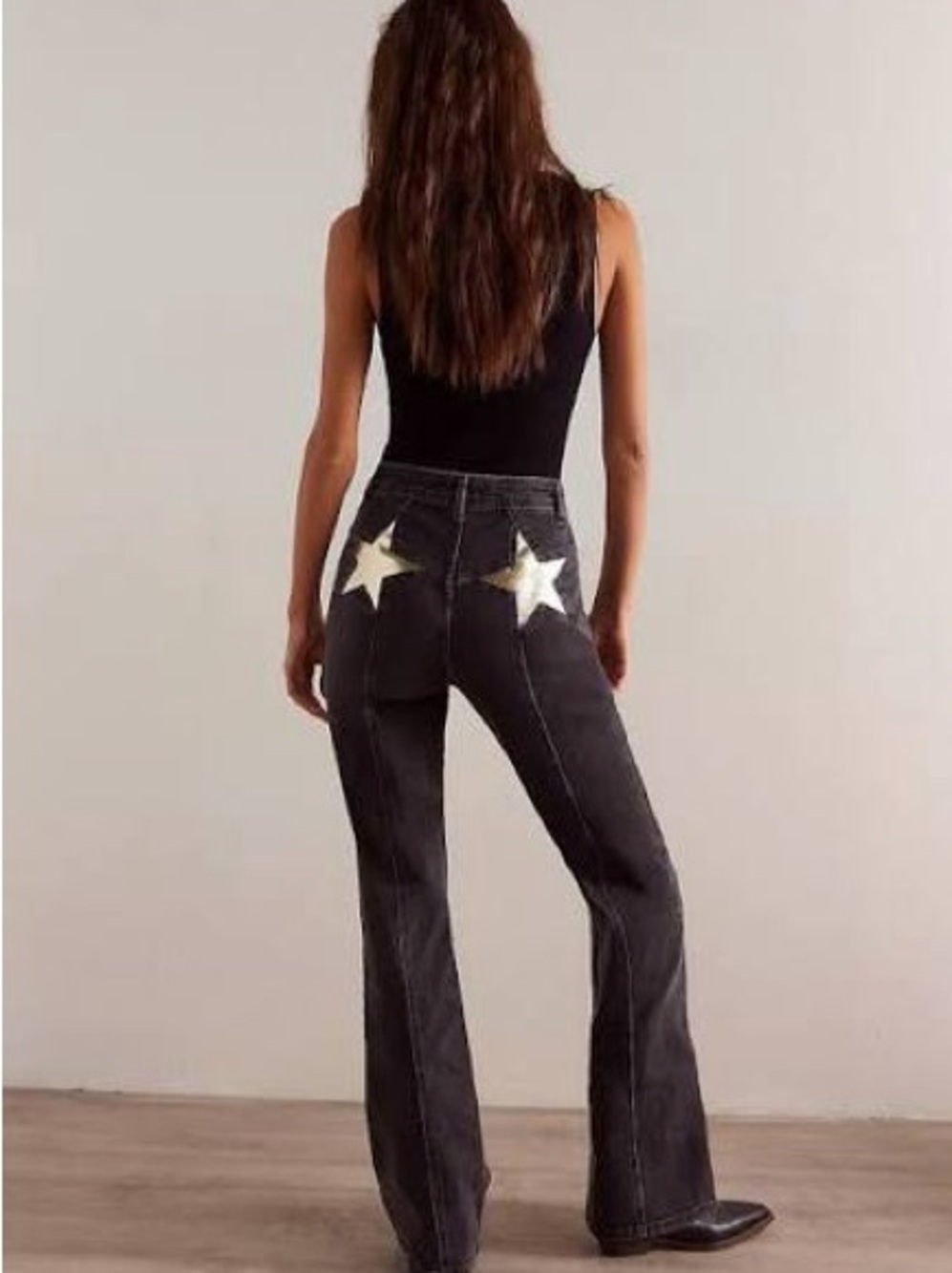 Free People Gold Star Pocket- Flared Jeans
